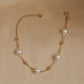 14K Solid Gold Starry Sky Pearl Bracelet