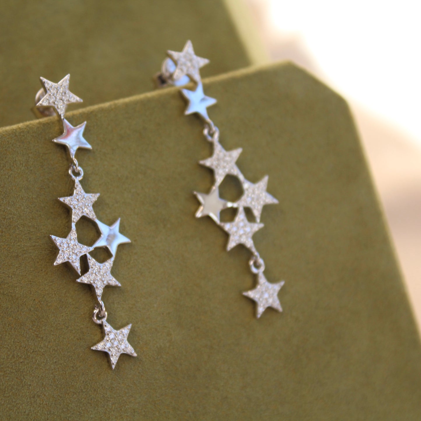 Shiny Star Long Tassel Earrings