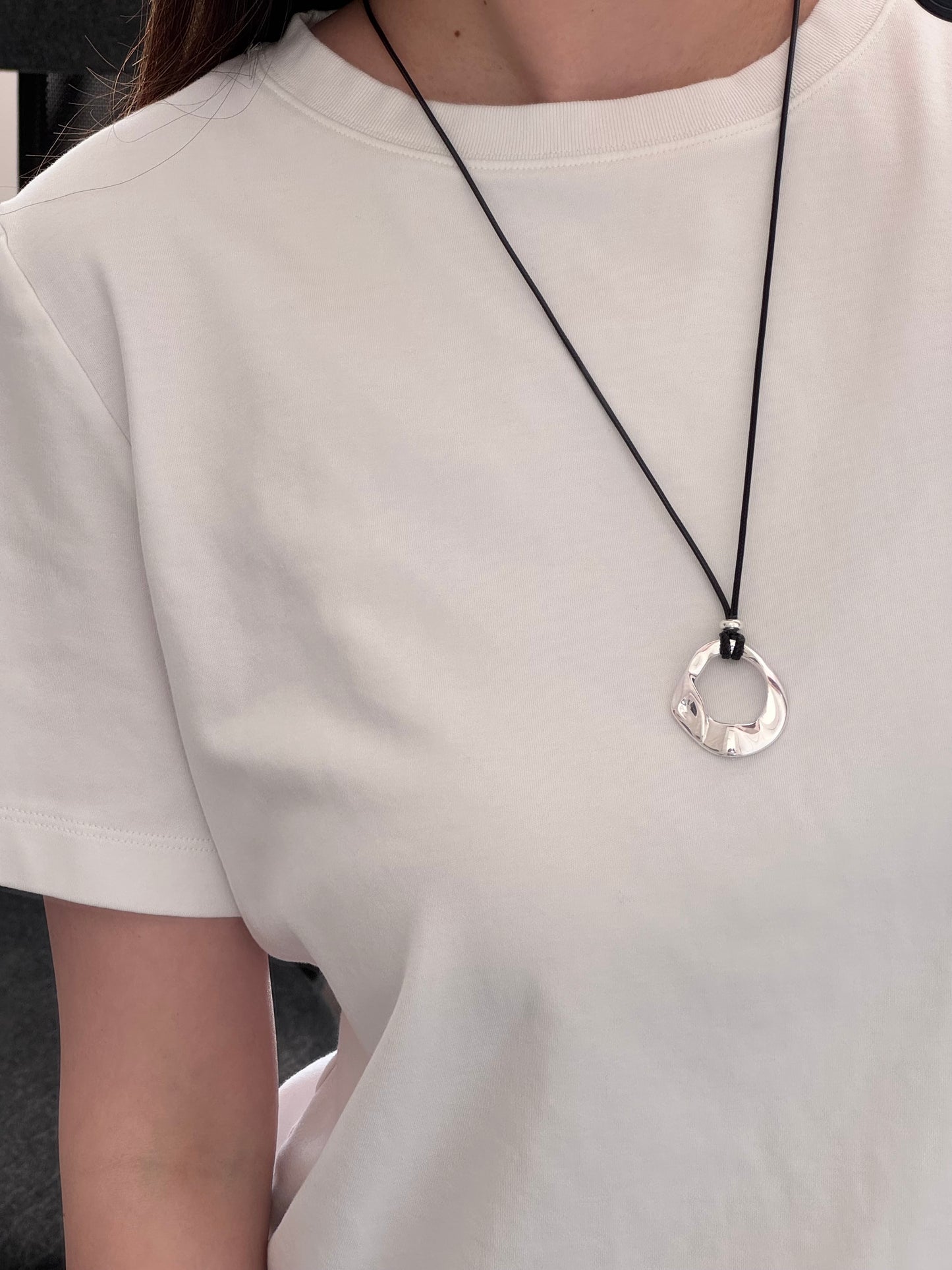 Minimal Loop Silver Necklace