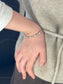 猫眼球Disco Beads Silver Bracelet