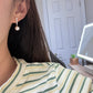 14K Solid Gold Natural Pearl Water-Drop Earrings