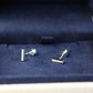 Linear Bar Moissanite Stud Earrings