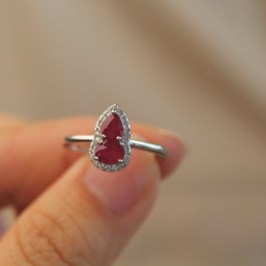 Hulu Natural Ruby Adjustable Ring