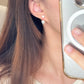 14K Solid White Gold Multi-Use Drop Earrings