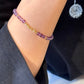 小碎金18K Solid Gold Natural Amethyst Bracelet
