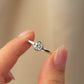 Single Bubble Moissanite Ring, 0.5ct
