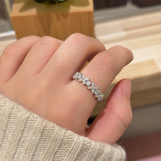 Blooming Clover of Wishes Moissanite Ring