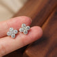 铂金Platinum PT950 Shiny Clover Earrings