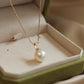 14K Solid Gold Natural Pearl Pendant
