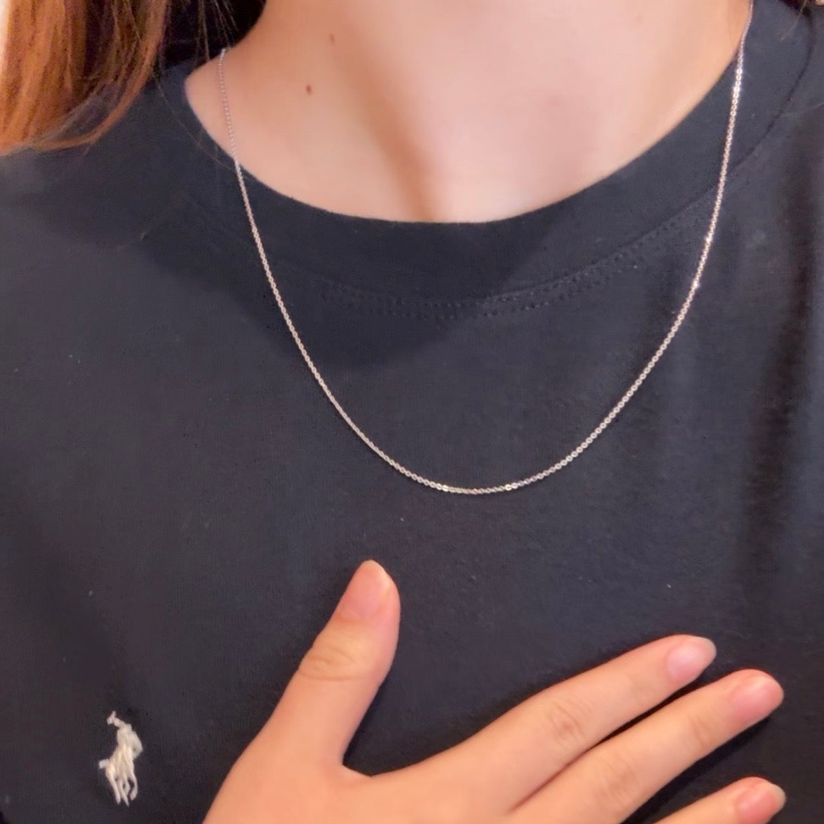 铂金Platinum PT950 Plain Chain Necklace