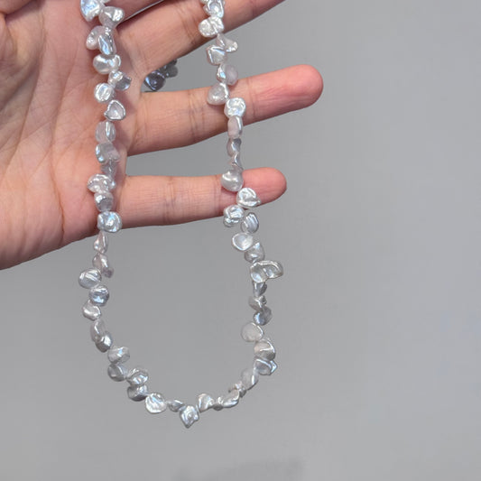 Floral-Shape Natural Freshwater Pearl Necklace