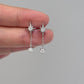 Small Compass Star Moissanite Earrings