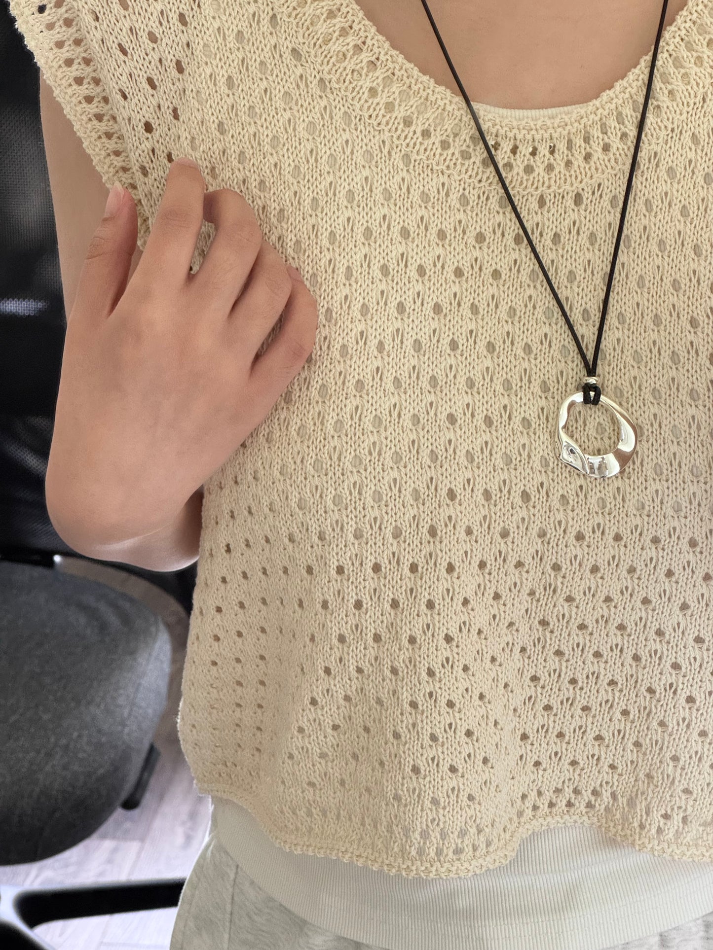 Minimal Loop Silver Necklace