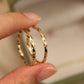 18K Solid Gold Twisted Hoop Earrings, 24mm