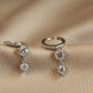 Double Stone Moissanite Drop Earrings
