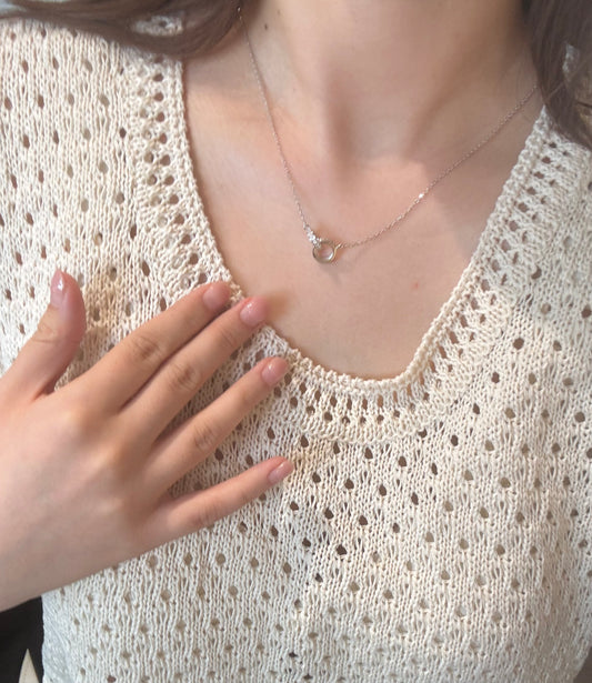 Classic Linked Double Circle Necklace