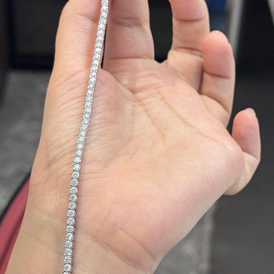 Sparkling Tennis Moissanite Bracelet, 0.06 carat