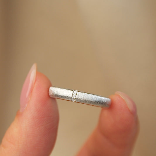 拉丝 Brushed Finish Retro Ring