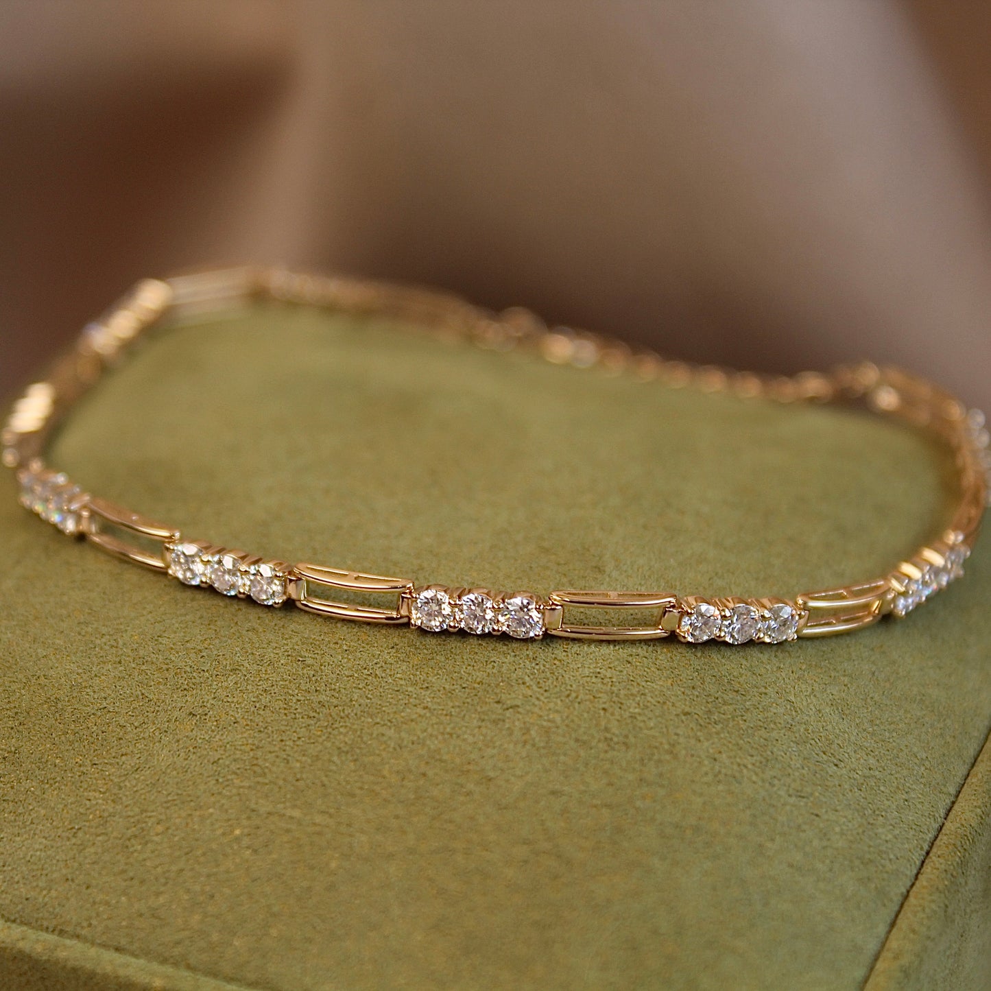 14K Solid Gold Infinity Glow Bracelet