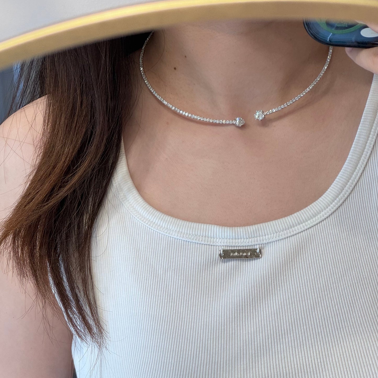 Tennis Moissanite Choker Necklace