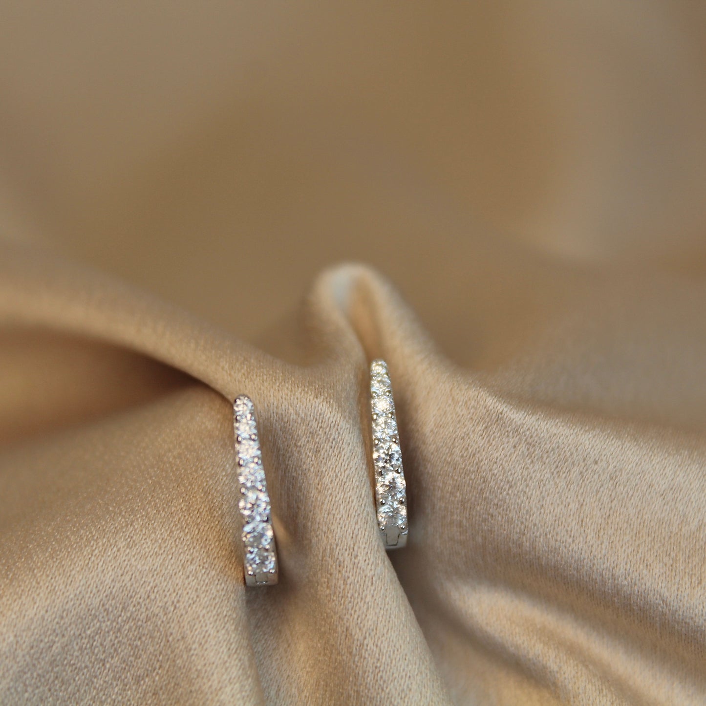 U-Shape Moissanite Hoop Earrings