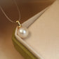 14K Solid Gold Natural Pearl Pendant