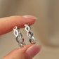 Twisted Wavy Moissanite Hoop Earrings