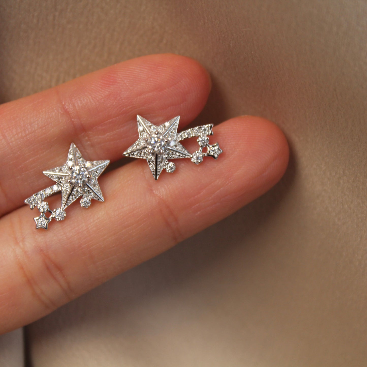 Shooting Star Moissanite Earrings