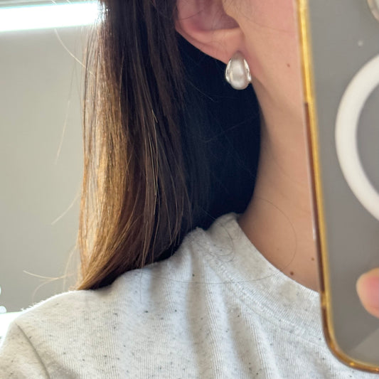 Matte Finish C-Shape Earrings