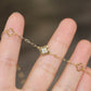 18K Solid Gold Three Clovers Bracelet