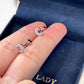 Mini Sparkling Moon Moissanite Earrings