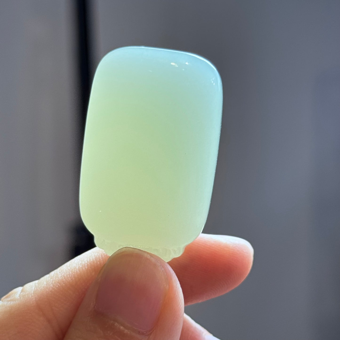 Natural Jade Long Necklace 如意无事牌