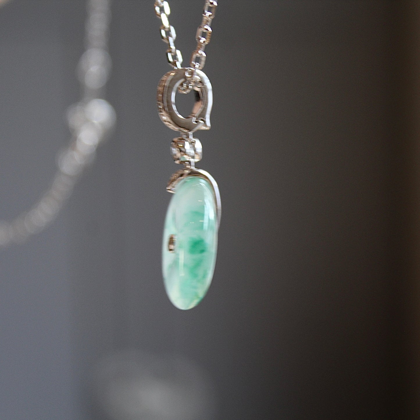 非洲翠平安扣African Aventurine Peace Buckle Necklace