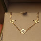 18K Solid Gold Three Clovers Bracelet