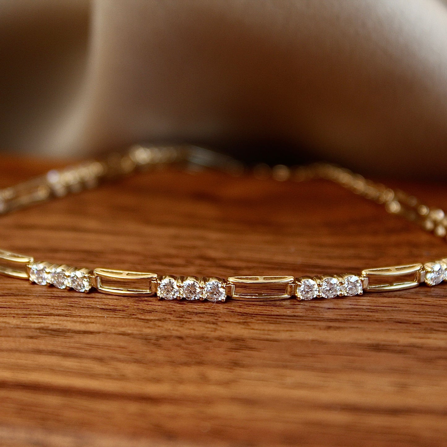 14K Solid Gold Infinity Glow Bracelet