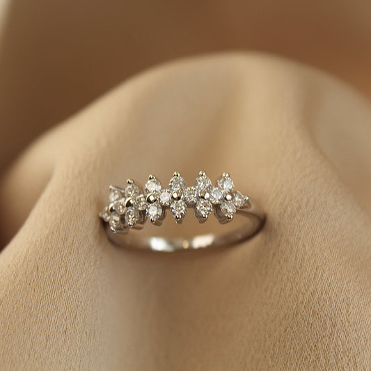 Lucky Clover Moissanite Ring