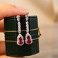 Hulu Natural Ruby Tassel Earrings