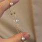 14K Solid Gold Starry Sky Pearl Bracelet