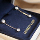 14K Solid Gold Starlight Drop Earrings