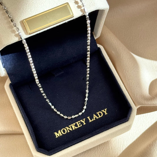 Diamond-Cut Plain Chain Necklace, 50cm