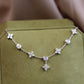14K Solid Gold Fairy Clover Bracelet