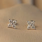 Sparkling Clover Moissanite Earrings