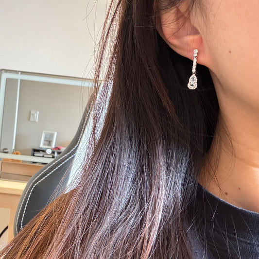 Hulu Natural Aquamarine Tassel Earrings