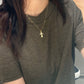 14K Solid Gold Lab-Grown Diamond Cross Pendant