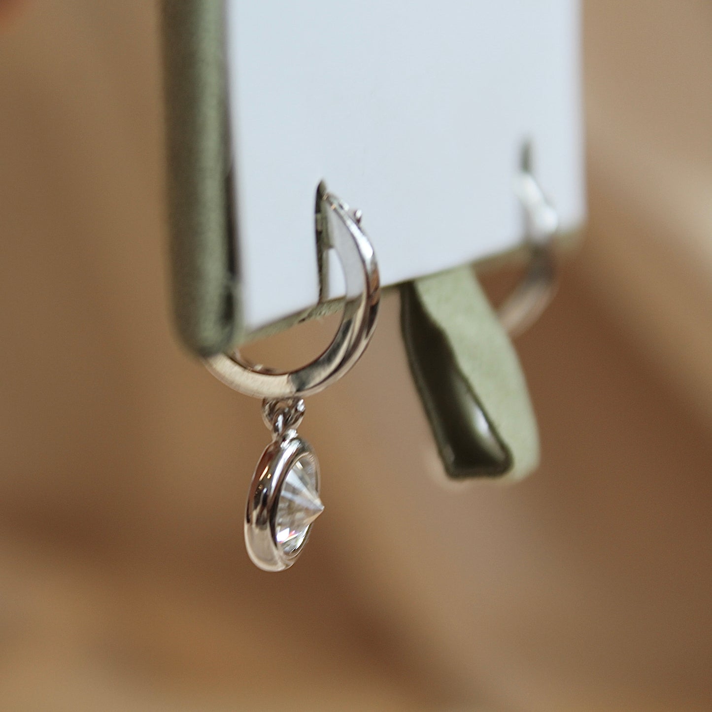 Bubble Moissanite Drop Earrings