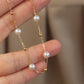 14K Solid Gold Starry Sky Pearl Bracelet