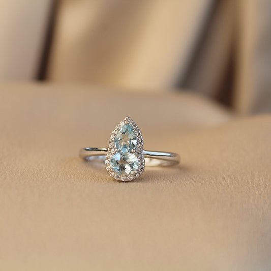 Hulu Natural Aquamarine Ring