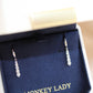 14K Solid White Gold Water-drop Earrings