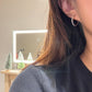 Classic C-Shape Moissanite Hoop Earrings,19mm