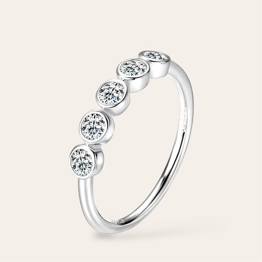 Five Bubbles Moissanite Ring